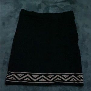 Black and beige skirt